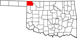 Map Of Oklahoma Highlighting Harper County