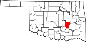 Map Of Oklahoma Highlighting Hughes County