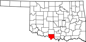 Map Of Oklahoma Highlighting Jefferson County