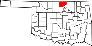 Map Of Oklahoma Highlighting Kay County