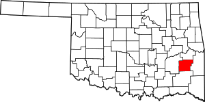 Map Of Oklahoma Highlighting Latimer County