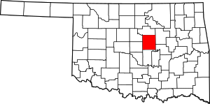 Map Of Oklahoma Highlighting Lincoln County