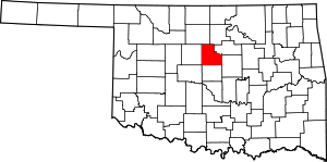 Map Of Oklahoma Highlighting Logan County