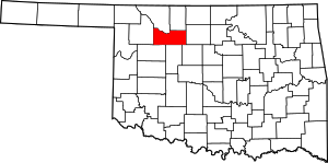 Map Of Oklahoma Highlighting Major County