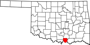 Map Of Oklahoma Highlighting Marshall County