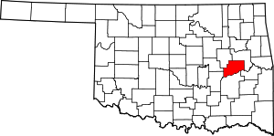 Map Of Oklahoma Highlighting Mcintosh County