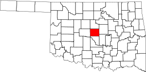 Map Of Oklahoma Highlighting Oklahoma County