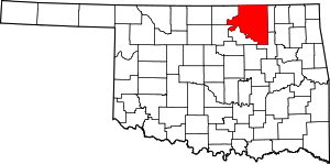 Map Of Oklahoma Highlighting Osage County