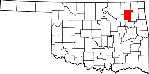 Map Of Oklahoma Highlighting Rogers County