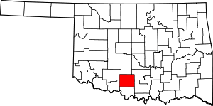 Map Of Oklahoma Highlighting Stephens County