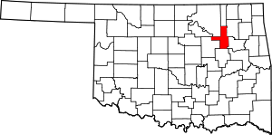 Map Of Oklahoma Highlighting Tulsa County