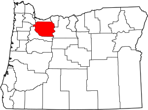 Map Of Oregon Highlighting Clackamas County