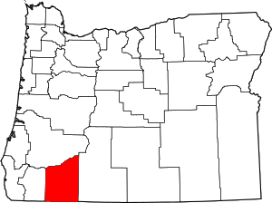 Map Of Oregon Highlighting Jackson County