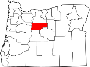 Map Of Oregon Highlighting Jefferson County