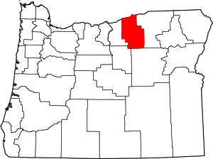 Map Of Oregon Highlighting Morrow County