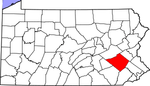 Map Of Pennsylvania Highlighting Berks County