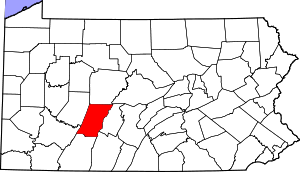Map Of Pennsylvania Highlighting Cambria County