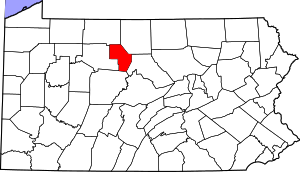 Map Of Pennsylvania Highlighting Cameron County