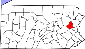 Map Of Pennsylvania Highlighting Carbon County