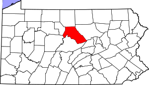 Map Of Pennsylvania Highlighting Clinton County