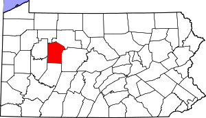 Map Of Pennsylvania Highlighting Jefferson County
