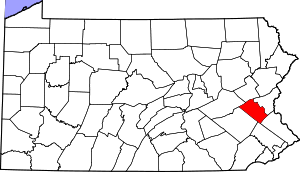 Map Of Pennsylvania Highlighting Lehigh County