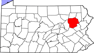 Map Of Pennsylvania Highlighting Luzerne County