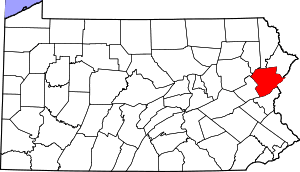 Map Of Pennsylvania Highlighting Monroe County