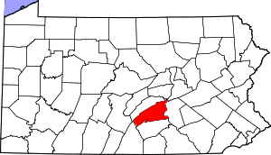 Map Of Pennsylvania Highlighting Perry County