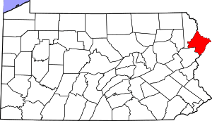 Map Of Pennsylvania Highlighting Pike County