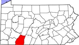 Map Of Pennsylvania Highlighting Somerset County