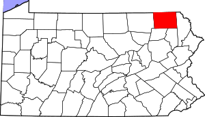 Map Of Pennsylvania Highlighting Susquehanna County