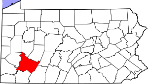 Map Of Pennsylvania Highlighting Westmoreland County