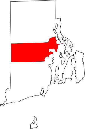 Map Of Rhode Island Highlighting Kent County