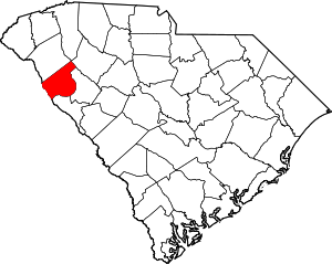 Map Of South Carolina Highlighting Abbeville County