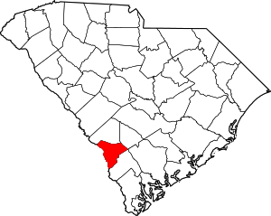 Map Of South Carolina Highlighting Allendale County