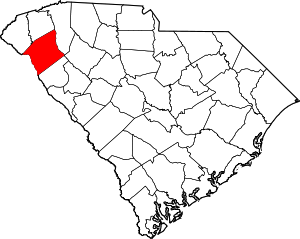 Map Of South Carolina Highlighting Anderson County