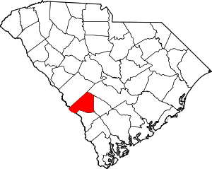 Map Of South Carolina Highlighting Barnwell County