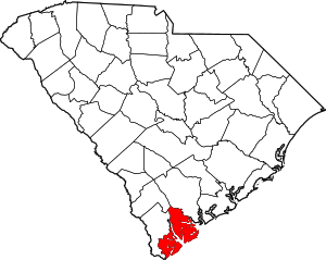 Map Of South Carolina Highlighting Beaufort County