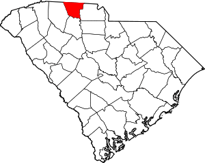 Map Of South Carolina Highlighting Cherokee County