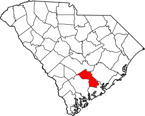 Map Of South Carolina Highlighting Dorchester County