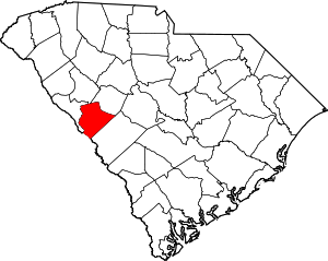 Map Of South Carolina Highlighting Edgefield County