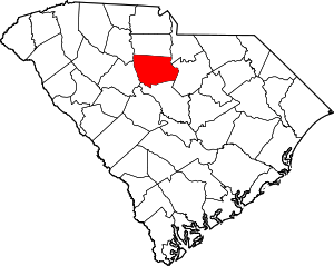 Map Of South Carolina Highlighting Fairfield County