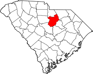 Map Of South Carolina Highlighting Kershaw County