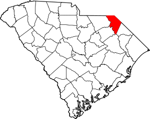 Map Of South Carolina Highlighting Marlboro County