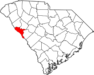 Map Of South Carolina Highlighting Mccormick County