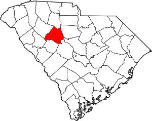 Map Of South Carolina Highlighting Newberry County