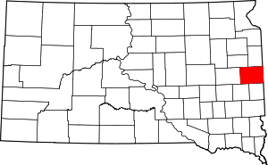 Map Of South Dakota Highlighting Brookings County