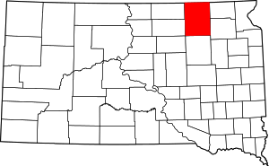 Map Of South Dakota Highlighting Brown County