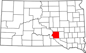 Map Of South Dakota Highlighting Brule County